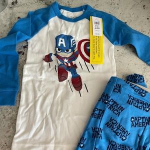 New (with tags) GAP Marvel, Captain America pajamas. Size 5.